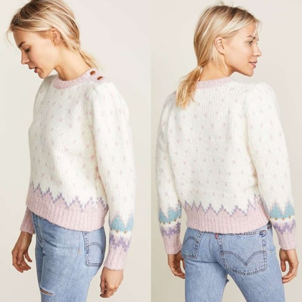 LoveShackFancy Rosie Alpaca Wool Soft Sweater XS - Picture 5 of 16